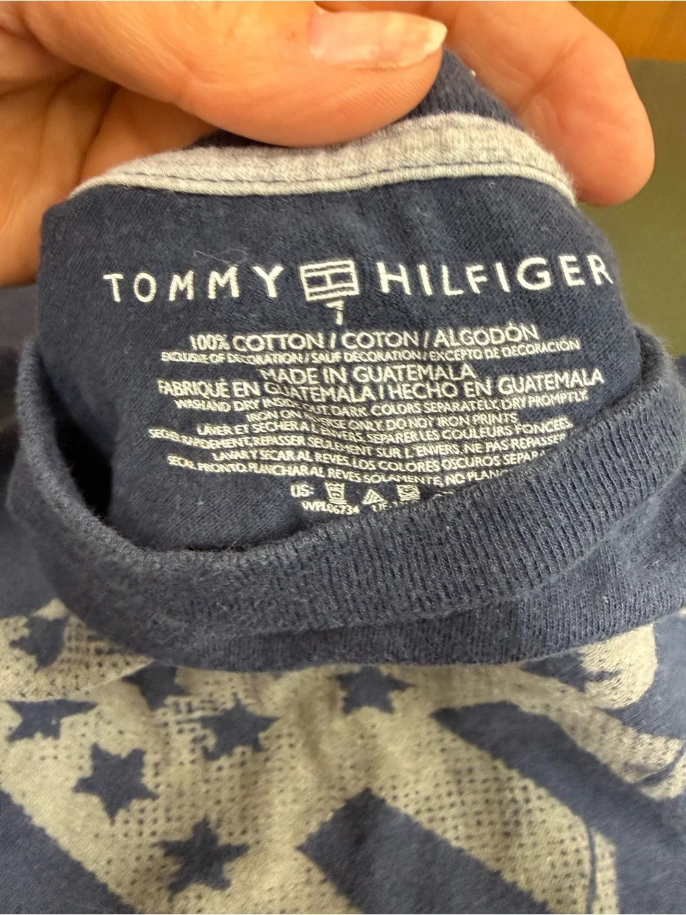 Tommy Hilfiger Navy Short-Sleeve Graphic Flag Tee